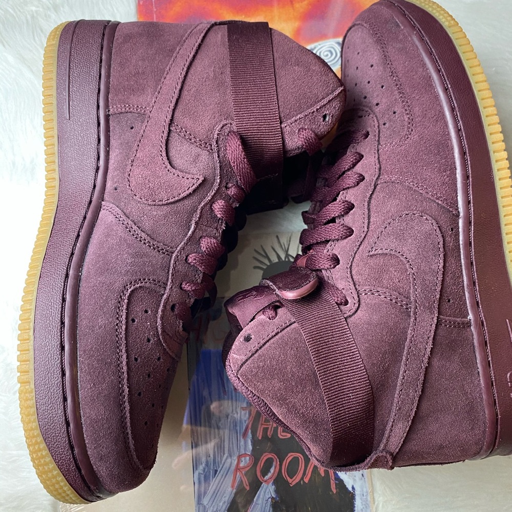 🆕 Nike Air Force 1 High LV8 Burgundy - Womens - Picture 7 of 12